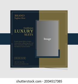 Social media banner Food banner social media post. social media templates. Editable minimal square banner.  