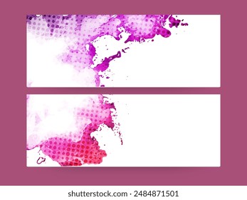 Anuncio de medios sociales o conjunto de encabezado en efecto de acuarela Abstractas con Espacio para texto.