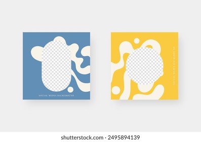 Social media banner. Minimalistic trendy backgrounds for branding, social media post, banner, cover, card.