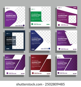 
social media banner, Modern square banner template vector, Promotional social media banner