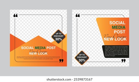 social media banner, Modern square banner template vector, Promotional social media banner