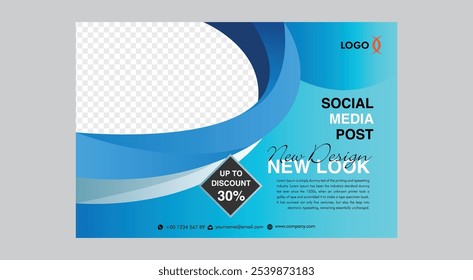 social media banner, Modern square banner template vector, Promotional social media banner
