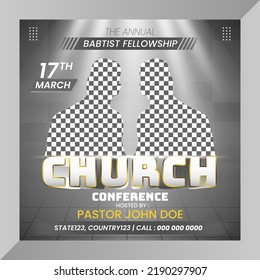 social media banner post church template with luxury elegant for social media banner post vector