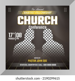 social media banner post church template with luxury elegant for social media banner post vector