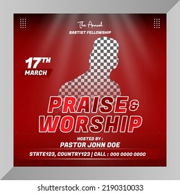 social media banner post church template with luxury elegant for social media banner post vector