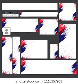 Social Media Banner or Post Set for 4th of july