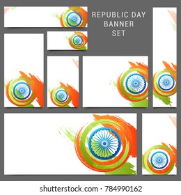 Social Media Banner or Post Set for Indian Republic Day.