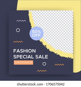 Social media banner post template, For social media promotion, Super easy editable.