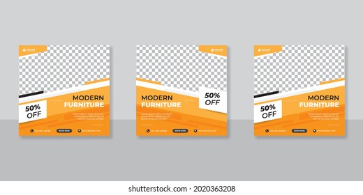 social media banner post template for furniture
