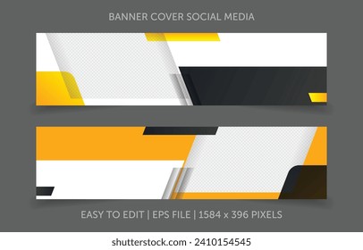 Social media banner post template ad for business promotion. Template design banner cover social media. 