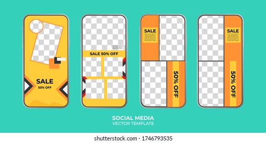 Social media banner promotion template pack. eps 10  full vector image