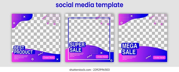 social media banner sale promotion template. Suitable for social media post, and web ads