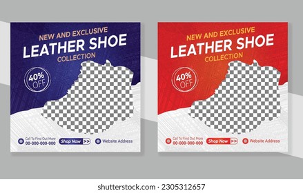 Social media banner for shoes ,Shoes social media post templates