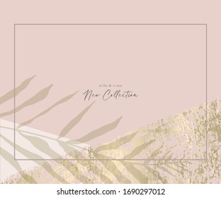 Social media banner template for advertising spring arrivals collection or seasonal sales promotion. trendy hand drawn background textures and floral element