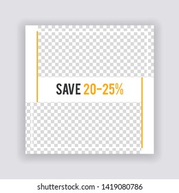 Social Media banner Template. Anyone can use This Design Easily. Promotional web banner for social media. Elegant sale and discount promo - Vector. - Vector