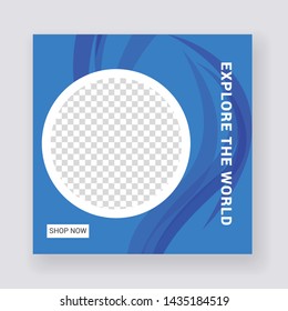 Social Media banner Template. Anyone can use This Design Easily. Promotional web banner for social media. Elegant sale and discount promo - Vector.