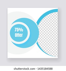 Social Media banner Template. Anyone can use This Design Easily. Promotional web banner for social media. Elegant sale and discount promo - Vector.