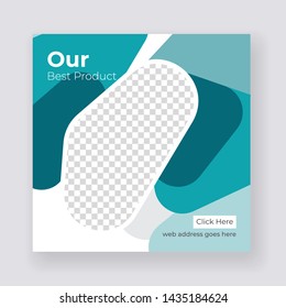 Social Media banner Template. Anyone can use This Design Easily. Promotional web banner for social media. Elegant sale and discount promo - Vector.