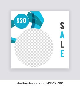 Social Media banner Template. Anyone can use This Design Easily. Promotional web banner for social media. Elegant sale and discount promo - Vector.