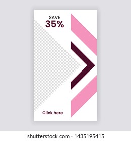 Social Media banner Template. Anyone can use This Design Easily. Promotional web banner for social media. Elegant sale and discount promo - Vector.