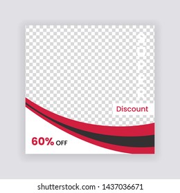Social Media banner Template. Anyone can use This Design Easily. Promotional web banner for social media. Elegant sale and Special discount promo - Vector.
