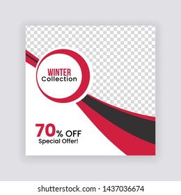 Social Media banner Template. Anyone can use This Design Easily. Promotional web banner for social media. Elegant sale and Special discount promo - Vector.