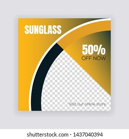 Social Media banner Template. Anyone can use This Design Easily. Promotional web banner for social media. Elegant sale and discount promo - Vector.