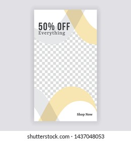 Social Media banner Template. Anyone can use This Design Easily. Promotional web banner for social media. Elegant sale and discount promo - Vector.