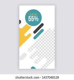 Social Media banner Template. Anyone can use This Design Easily. Promotional web banner for social media. Elegant sale and discount promo - Vector.
