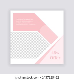 Social Media banner Template. Anyone can use This Design Easily. Promotional web banner for social media. Elegant sale and discount promo - Vector.