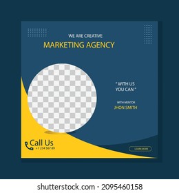 social media banner template business marketing agency
