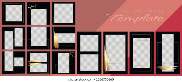 Social media banner template. Editable mockup for stories, personal blog, layout for promotion. 