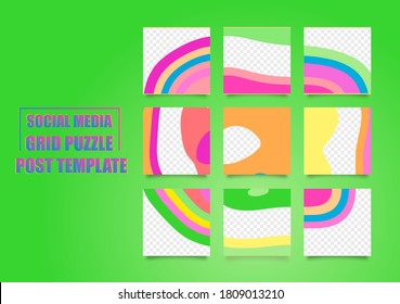 Plantilla de banner de medios sociales. Burla editable para historias, blog personal, disposición para promoción.