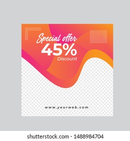 Social Media banner Template. fashion Concept Design. Anyone can use This Design Easily. Promotional web banner for social media