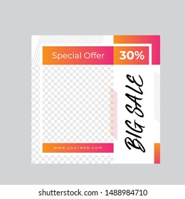 Social Media banner Template. fashion Concept Design. Anyone can use This Design Easily. Promotional web banner for social media
