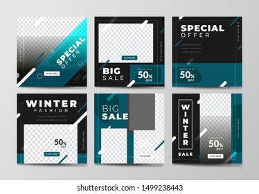 Social media banner template for promotion. Editable mockup for mobile apps with modern abstract shape