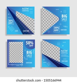 social media banner template for promotion, post ads