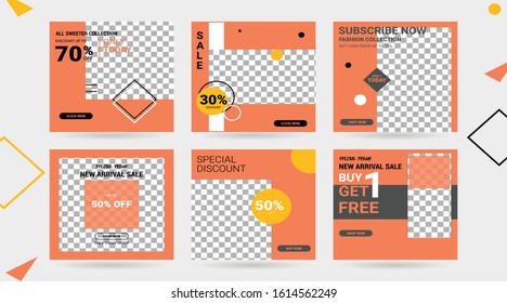 	
Social media banner template for promotion. Special offer layout frame for story and poster. Editable mockup for mobile apps with modern abstract shape. Discount promo background