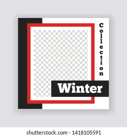 Social Media banner Template. Sale & Fashion Concept Design. Anyone can use This Design Easily. Promotional web banner for social media. Elegant sale and discount promo - Vector.