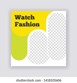 Social Media banner Template. Sale & Fashion Concept Design. Anyone can use This Design Easily. Promotional web banner for social media. Elegant sale and discount promo - Vector.