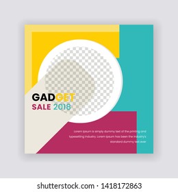 Social Media banner Template. Sale & Fashion Concept Design. Anyone can use This Design Easily. Promotional web banner for social media. Elegant sale and discount promo - Vector.