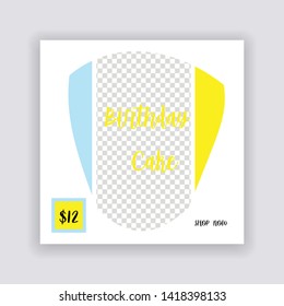 Social Media banner Template. Sale & Fashion Concept Design. Anyone can use This Design Easily. Promotional web banner for social media. Elegant sale and discount promo - Vector.