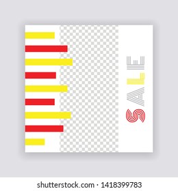 Social Media banner Template. Sale & Fashion Concept Design. Anyone can use This Design Easily. Promotional web banner for social media. Elegant sale and discount promo - Vector.