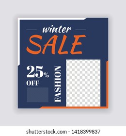 Social Media banner Template. Sale & Fashion Concept Design. Anyone can use This Design Easily. Promotional web banner for social media. Elegant sale and discount promo - Vector.