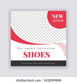 Social Media banner Template. Sale & Fashion Concept Design. Anyone can use This Design Easily. Promotional web banner for social media. Elegant sale and discount promo - Vector.