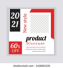 Social Media banner Template. Sale & Fashion Concept Design. Anyone can use This Design Easily. Promotional web banner for social media. Elegant sale and discount promo - Vector.