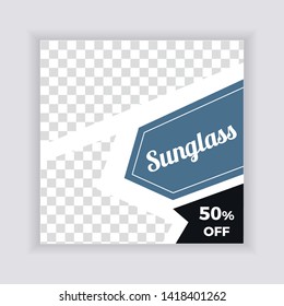 Social Media banner Template. Sale & Fashion Concept Design. Anyone can use This Design Easily. Promotional web banner for social media. Elegant sale and discount promo - Vector.