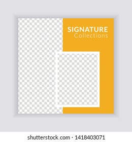 Social Media banner Template. Sale & Fashion Concept Design. Anyone can use This Design Easily. Promotional web banner for social media. Elegant sale and discount promo - Vector.