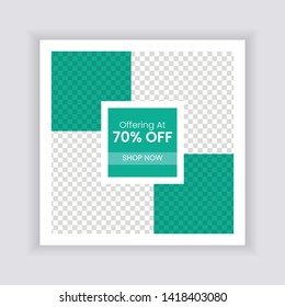 Social Media banner Template. Sale & Fashion Concept Design. Anyone can use This Design Easily. Promotional web banner for social media. Elegant sale and discount promo - Vector.