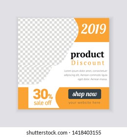 Social Media banner Template. Sale & Fashion Concept Design. Anyone can use This Design Easily. Promotional web banner for social media. Elegant sale and discount promo - Vector.